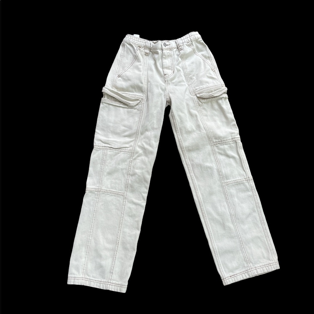 white cargo pants
